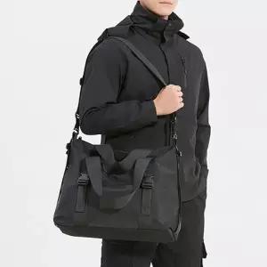 [하프클럽/]남성 빅사이즈 크로스백 블랙 1P 대학생 책가방 포켓