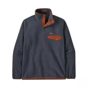 Patagonia Lightweight Synchilla Snap-T Fleece Pullover Smolder Blue Burnished Red  라이트