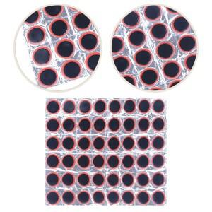 48개 타이어 패치 고무 원형 조각 25mm 경량 바이크 오토바이 비상 수리 도구 키트