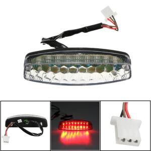 12V 바이크 오토바이 빨간색 LED 후면 테일 브레이크 라이트 50 70 110 125cc ATV 쿼드 카트 TaoTao Sunl