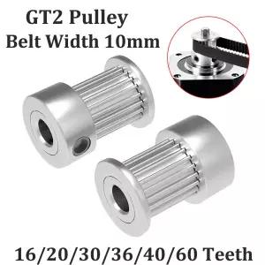 2gt 풀리 GT2 타이밍 풀리 보어 5 6.35 8mm 16 20 36 40 60 톱니 벨트 폭 10mm 동기 휠 기어 3D 프린터 부