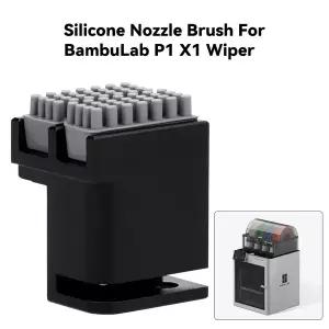 Toaiot 실리콘 노즐 와이퍼 핫베드 장착 스크러버 Bambu-Lab P1PP1SX1X1CX1E용 노즐 청소 키트 실리콘 브러