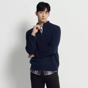 매장정품 BEANPOLE 빈폴 [빈폴] 베럴비 반집업 니트 네이비 (BC5X51C62R) 921525