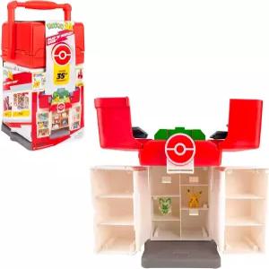 재즈웨어 포켓몬 플레이 N 디스플레이 케이스 - 35인치 이상의 2인치 전투 피규어를 위한 루프탑 아레나와