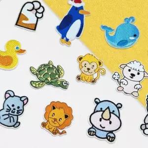 애니멀 디자인 열부착 전용 자수 패치 A 패브릭 (WFKC31O)