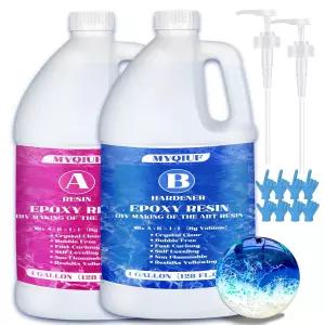 에폭시 수지 키트 2갤런 크리스탈 클리어 노노노블 셀프 레벨링 없음 DIY 금형 목재 주얼리 테이블 상판 바