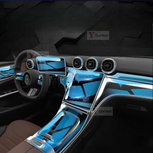 메르세데스 벤츠 2025 C 클래스 C260 자동차 인테리어 보호 스티커 센터 컨트롤 기어 TPU 투명 필름