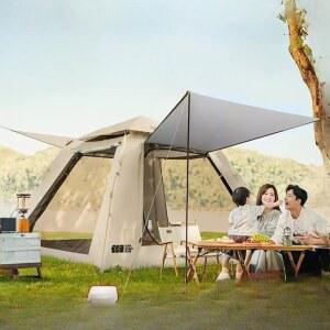 캠핑용 텐트 휴대용 접이식 간이 자동 차박 감성 방풍 캐노피 거실 블랙독 돔텐트 저상형