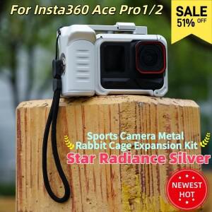 스타 라디언스 실버 스포츠 카메라 메탈 래빗 케이지 확장 키트 인스타360 에이스 프로1/2호환  인체공학적