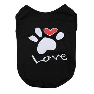 소형 중형견호환  발자국 반려견 옷  코튼 팬시 여름 조끼  디자이너 봄 고양이 작업복