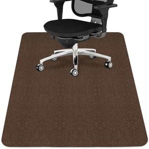 하드우드 바닥용 시쿠딜 사무용 의자 매트, 타일 컴퓨터 게임용 대형 바닥 보호 러그, 미끄럼 방지, 청소하기 쉬운 커피 48 x36