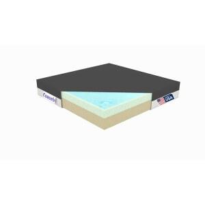 휠체어, 사무실 및 가정용 의자를 위한 코세브 젤 시트 쿠션 u2013 3인치 두께, 1인치 쿨링 메모리 폼 2인치 고탄력 폼, 미끄럼 방지 세척 가능 커버, 장시간 앉아 있을 때 사용할 수 있는 압력 기능