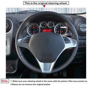 Alfa Romeo Giulietta 2010-2014 Mito 호환  검은 색 인조 가죽 자동차 핸들 커버