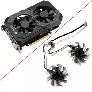 2pcs 75mm DIY 냉각 팬 FD8015U12S 6PIN 0.5A GTX 1650S GPU 팬 ASUS TUF-GTX1650S-O4G-GAMING 그래픽 카드
