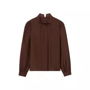 베스띠벨리 프릴넥 핀턱 새틴 블라우스 BHBAI2417 추천