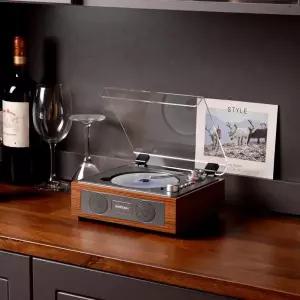 클래식 엔틱 레트로 블루투스 무선CD플레이어 오디오 스피커 USB AUX 헤드폰단자 전용-리모컨 취침타이머-0