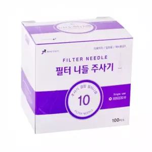주사기 일회용 멸균 정림 필터주사기 100개입 10CC 18G