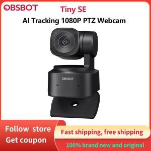 OBSBOT Tiny SE 1080P HD 라이브 웹캠 (PC용) 100FPS AI 트래킹 PTZ 스트리밍 카메라 (1/2.8인치 센서 제스