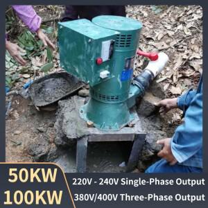 가정용 수력 발전기 마이크로 유압 터빈 물 전자석 풀 구리 코어 고출력 50KW 100KW 380V 220V-400V