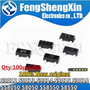 트랜지스터 칩 S9012 2T1 J3 J6 M6 J8 SS8050 Y1 Y2 2TY SOT23 100개/로트