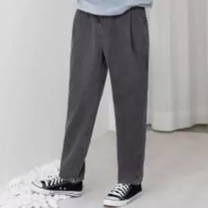 HSSG WJ2-2D 남자 핀턱 오버핏 배기 청바지 그레이 남성