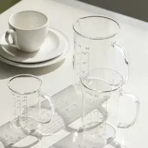 비커 계량컵 500ml 내열 손잡이 유리 눈금비커 눈금 눈금컵 계량 베이킹 비커