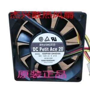 SANYO DENKI 3 선 서버 냉각 선풍기 109P0812H6D06 DC 12V 0.21A 80x80x20mm