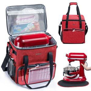 BAGSPRITE KitchenAid 믹서와 호환되는 믹서 슬라이더가 있는 스탠드 휴대용 가방, 4.5-5쿼트), 부착 및 액세서리를 위한 포켓이 커버 케이스, 보관 가방만 포함