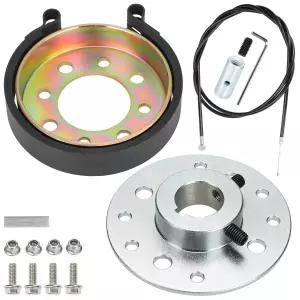 GREHUA 4인치 고 카트 리어 드럼 브레이크 밴드 및 스틸 스프로켓 허브 케이블 핀 키트 1인치 보어