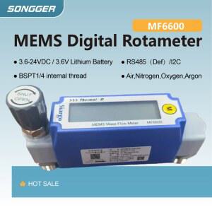 유량계 MF6600 가스 디지털 디스플레이 고정밀 MEMS 센서 조절 가능 RS485 출력 공기 질소 산소 측정용
