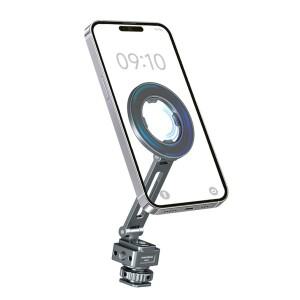 Leaplight 마그네틱 맥세이프 휴대폰 삼각대 마운트 어댑터 콜드 슈 포함 1/4 인치 나사 구멍 NATO 인터페