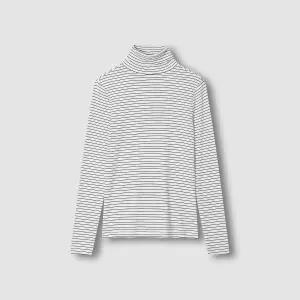 JAJU/자주 여 발열온감 소프트 립 터틀넥 티셔츠 오프 화이트1053476