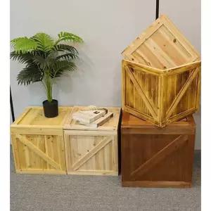 원목 수납함 사각나무상자 정리 타입 정사각형 선반