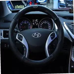 자동차 핸들 커버 카본 우레탄 운전대 타공 커버 380