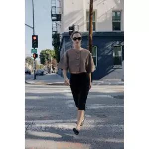 [정품] 자라 니트 맨투맨 데일리 겨울 봄 출근 ZARA 쇼트 재킷 - 브라운 / 토프