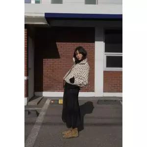 [정품] 자라 자켓 데일리 야상 아웃터 ZARA 도트 시어링 점퍼 - 화이트 / 블랙