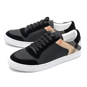 (스크래치) [BURBERRY] 버버리 레더 스웨이드 하우스 체크 스니커즈 8024124-40