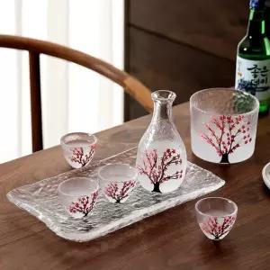 벚꽃 술잔 술병 술 소주 세트 벚꽃잔 선물용 도쿠리