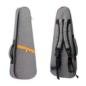 미와이어 우쿨렐레 케이스 12MM 스펀지 패딩 핸들링 방수 방진 충격 방지 콘서트용 가방 소프라노 테너 (소프라노-21인치-그레이)