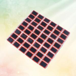 48개 자전거 타이어 패치 키트 펑크 수리용 고무 도구 경량 비상용