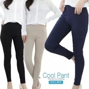 [퍼니메이커]멀티 여자 바지 3계절 밴딩 면 스판팬츠 회사원룩 아이스바지 데일리룩 면스판 스키니진 여자