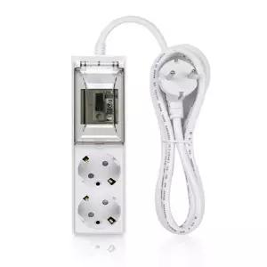 오성정밀 국산 고용량 멀티탭 고전력 대용량 4000W 에어컨 전기장판 배선 차단 2구, 2.5m, 1개