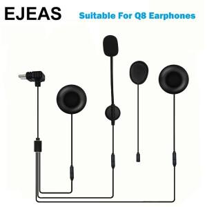 [호환품]EJEAS Q8 바이크 오토바이 헬멧 인터콤 Type-C 인터페이스 헤드셋용 1/2PCS