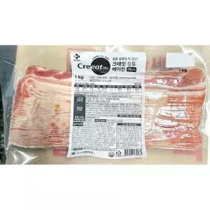 쉐프솔루션 베이컨 1K맛있는 즉석 간식 안주 육가공 냉동 요리용 조리용 간편