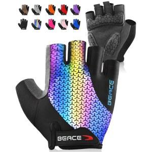 남녀용 자전거 자전거용 BEACE 장갑 - 5MM 통기성 미끄럼 방지 충격 흡수 패드 체육관 모터사이클 경량 산악