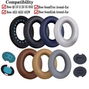 [호환품]보스 호환 QuietComfort QC 2 15 25 35 qc35 ii 이어 쿠션 QC35 AE2 SoundTrue 헤드폰 패드용 교체