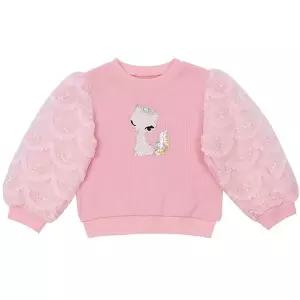 [프랜치캣]여아공주티셔츠 핑크 스칼럽 소매 맨투맨 Q41DCT210P1_s