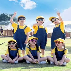 공장직판 미니언스 코스프레 어린이 공연복 순면 반팔 데님 코스튬 재롱잔치 의상