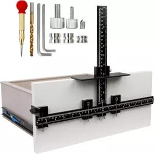 캐비닛 하드웨어 지그 도구 - 서랍/도어 손잡이 및 당기기용 조절 가능한 드릴 템플릿 센터 펀치 휴대용