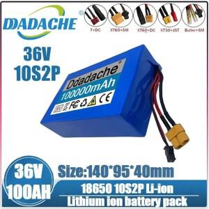 36V 100Ah 10S2P 18650 리튬 배터리 팩 550W 38000mAh 42V Cooter 차량 BMS가있는 초박형 휴대용